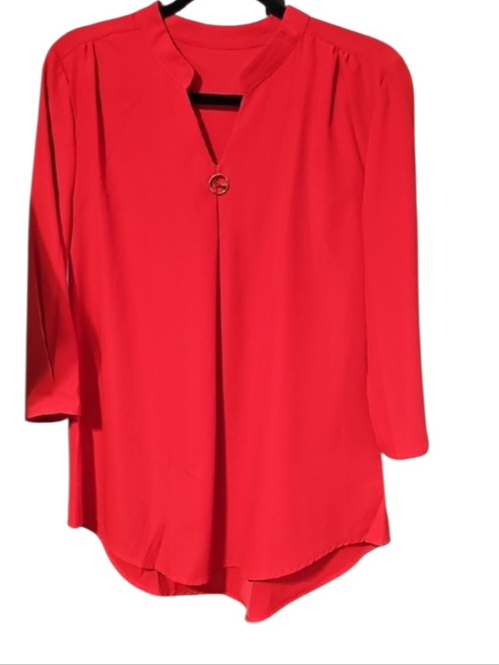 180 Elegant Red 3/4 Sleeve Top NWOT